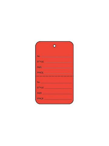 1 3/4" Red, UnStrung Apparel Colored Tags