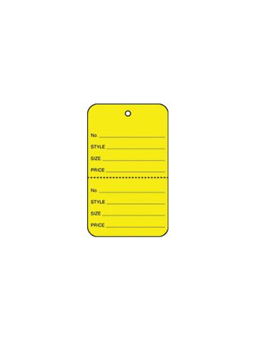 1 3/4" Yellow, UnStrung Apparel Colored Tags