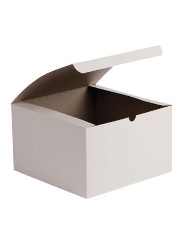 White Folding Gift Boxes, 9" x 9" x 5.5"