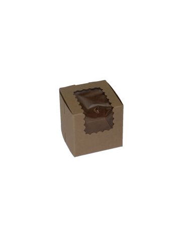 Window Cup Cake Boxes, 4" x 4" x 4"