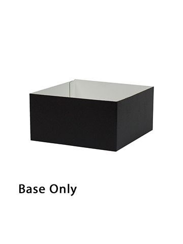 6" x 6" x 3", Black Base, Hi Wall 2 Piece Gift Box