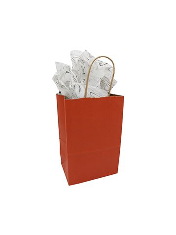 Burnt Orange, Recycled Paper Shopping Bags