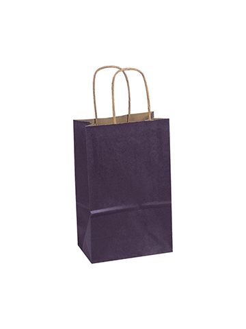Purple, Recycled Paper Shopping Bags