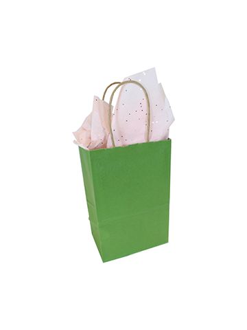 Rainforest Green, Recycled Paper Shopping Bags