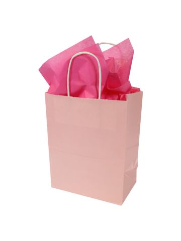 Light Pink, Medium Ice Collection Paper Shoppers