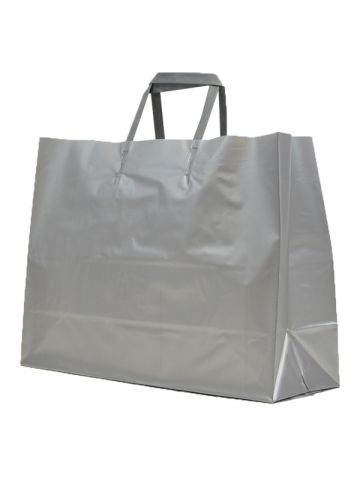 Silver, Large Precious Metal Shoppers with Handles