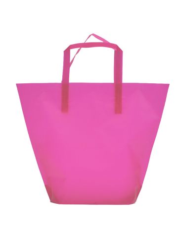 Hot Pink, Medium Frosted Trapezoid Shaped Bags