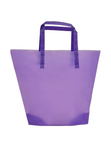 Purple , Medium Frosted Trapezoid Shaped Bags