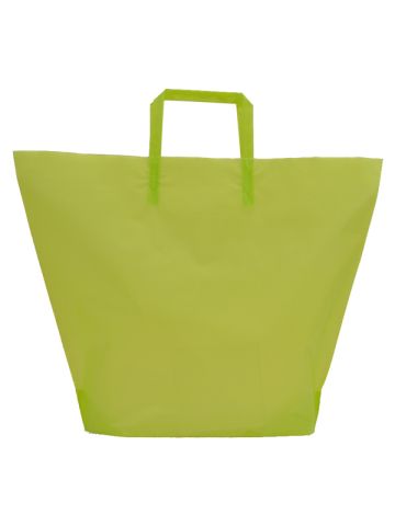 Lime, Large Frosted Trapezoid Shaped Bags