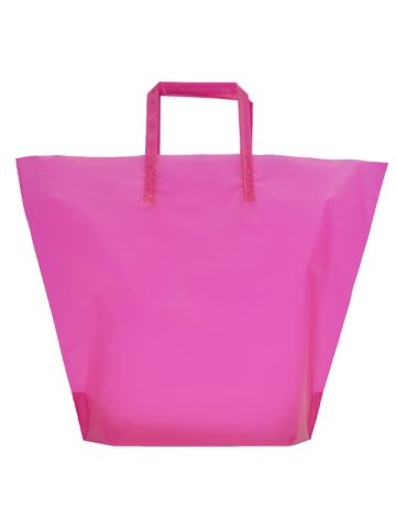 Hot Pink, Large Frosted Trapezoid Shaped Bags