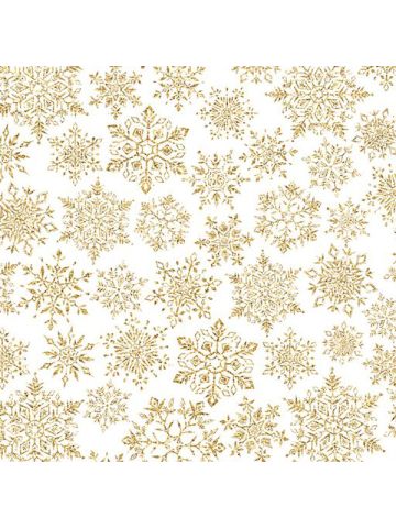 Sparkleflake Gold White, Snowflake Gift Wrap