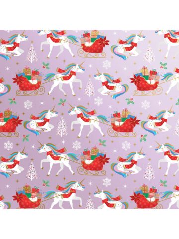 Holiday Unicorn, Holiday Animal Gift Wrap