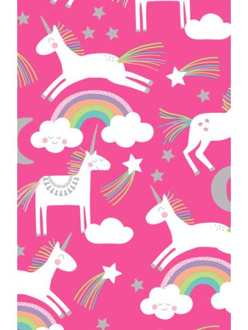 Unicorns On Pink, Kids Gift Wrap