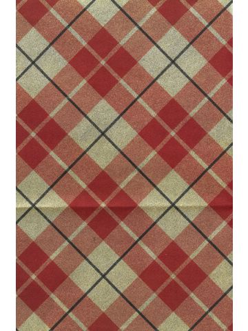 Gold/Red Plaid, Everyday Gift Wrap
