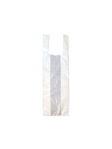White T-Shirt Bags, 5" x 3" x 15"