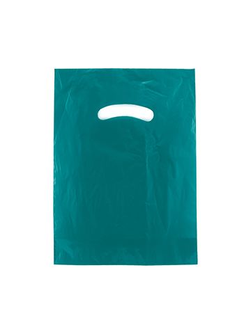 Teal, Super Gloss Merchandise Bags, 9" x 12"