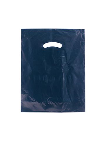 Navy Blue, Super Gloss Merchandise Bags, 12" x 15"
