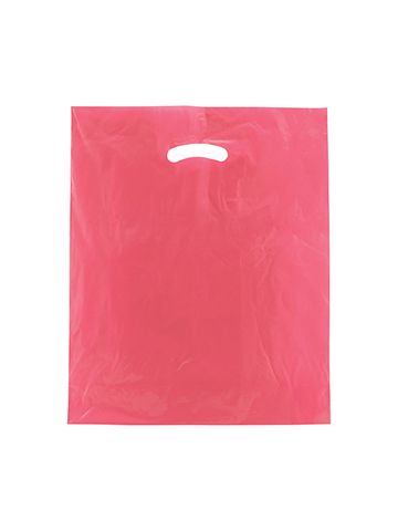 Magenta, Super Gloss Merchandise Bags, 15" x 18" + 4"