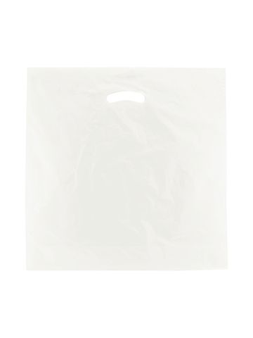 White, Super Gloss Merchandise Bags, 18" x 18" + 4"