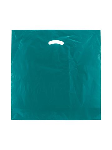 Teal, Super Gloss Merchandise Bags, 20" x 20" + 5"