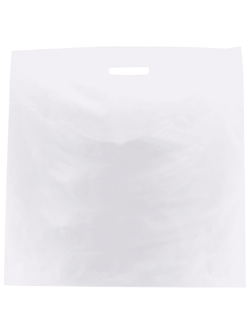 White, Large Patch Handle Plastic Merchandise Bags