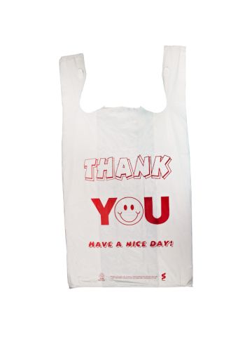 Thank You, T-Shirt Bags, 11.5" x 6" x 21"