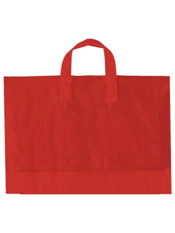 Red, AmeriTote HD Plastic Shopping Bags, 12" x 10" + 4"