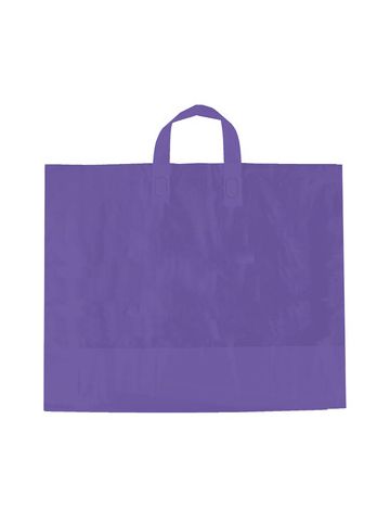 Purple, AmeriTote HD Plastic Shopping Bags, 16" x 15" + 6"