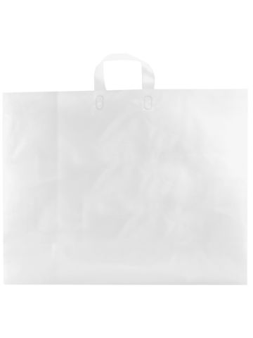 Clear, AmeriTote HD Plastic Shopping Bags, 22" x 18" + 8"