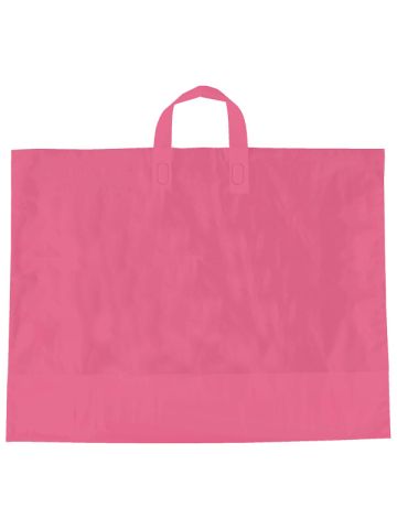 Pink, AmeriTote HD Plastic Shopping Bags, 22" x 18" + 8"