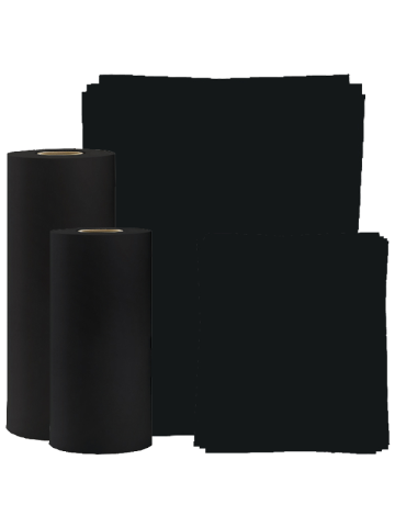 Black, Heavyweight Tissue Roll and Sheets 20#