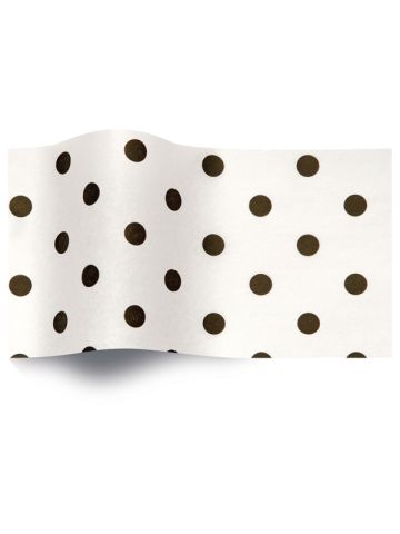 Black Dots on White, Printed Tissue Paper