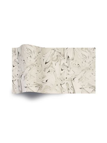 Black Marble on White Tissue Paper, 20" x 30"