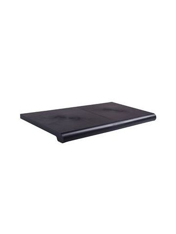 Bull Nose Shelving in Solid Colors, Black, 13" x 24"