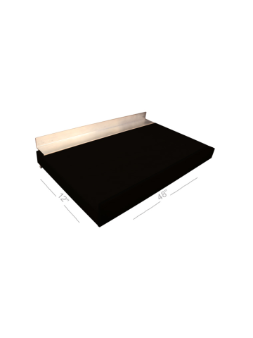 Black, Slatwall Melamine Floating Shelves, 12" x 48" x -3/4"