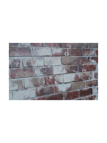 3D Textured Slatwall, Old Paint Brick Red