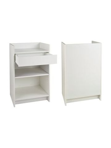 White, Ready To Assemble Cash Register Stand