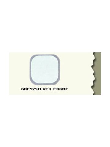 Grey, Curved Wall 45" Glass Display Case No Storage 