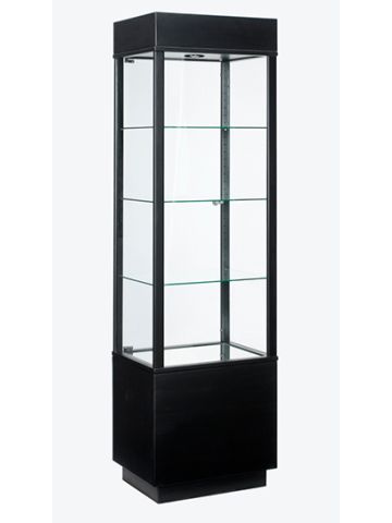 Rectangle, Museum Style Tower Display with storage, with Lights