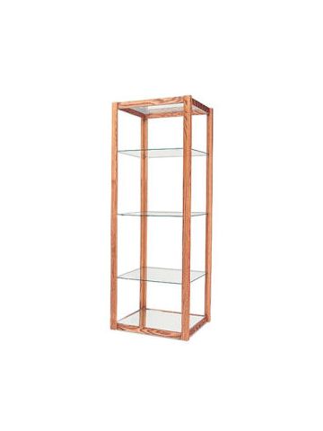 6', E'Tagere Open Shelf Display with Mirror Bottom