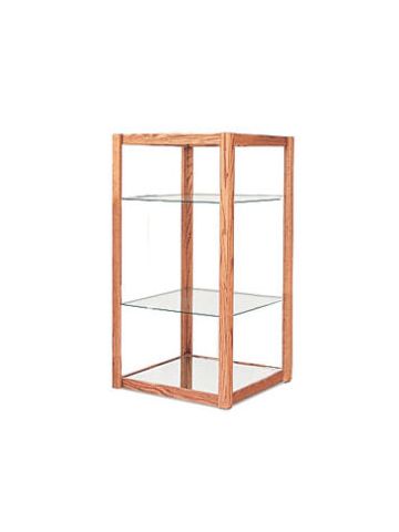 4', E'Tagere Open Shelf Display with Mirror Bottom