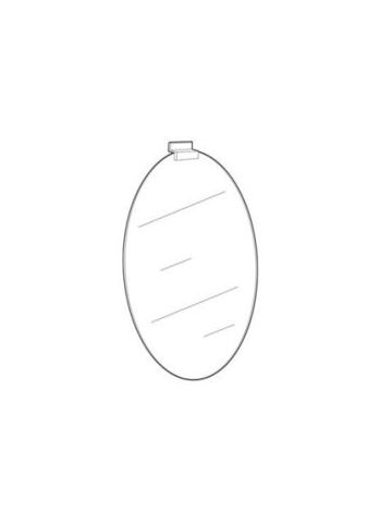 Acrylic Oval Mirrors for Slatwall, 10" x 14"