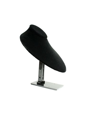 Black, Neck Form Necklace Display with Adjustable Stand