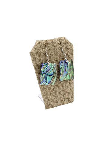 Burlap Earring/Necklace Display, 2.5" x 1.75" x 3.25"H