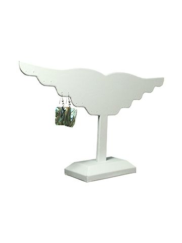 White, Earring Winged Display Stand