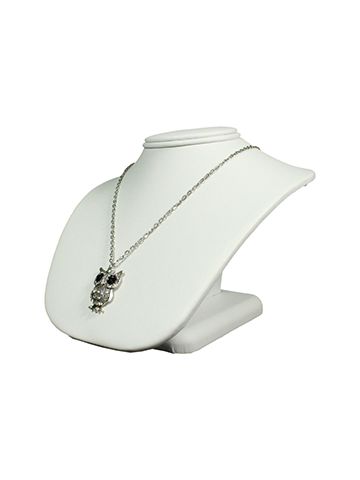 White, Small Necklace Bust Display