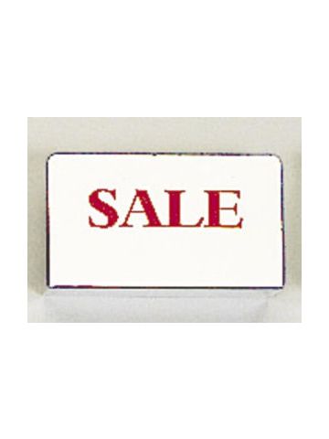 Red on Silver, "SALE" Showcase Signs