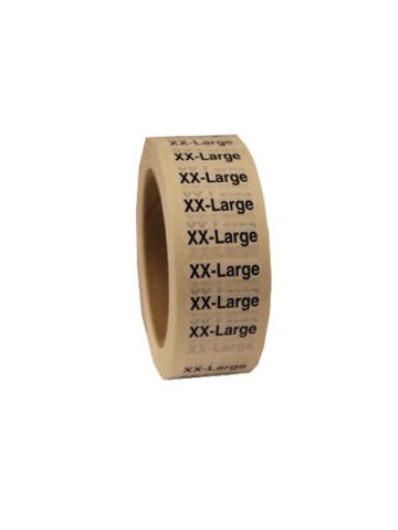 "Extra Extra Large "XXL" Clear Rectangle Size Labels