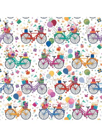 Birthday Bicycles, Party & Celebration Gift Wrap