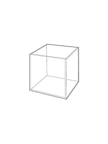 3/16" Acrylic Open Cubes, 12" x 12" x 12"
